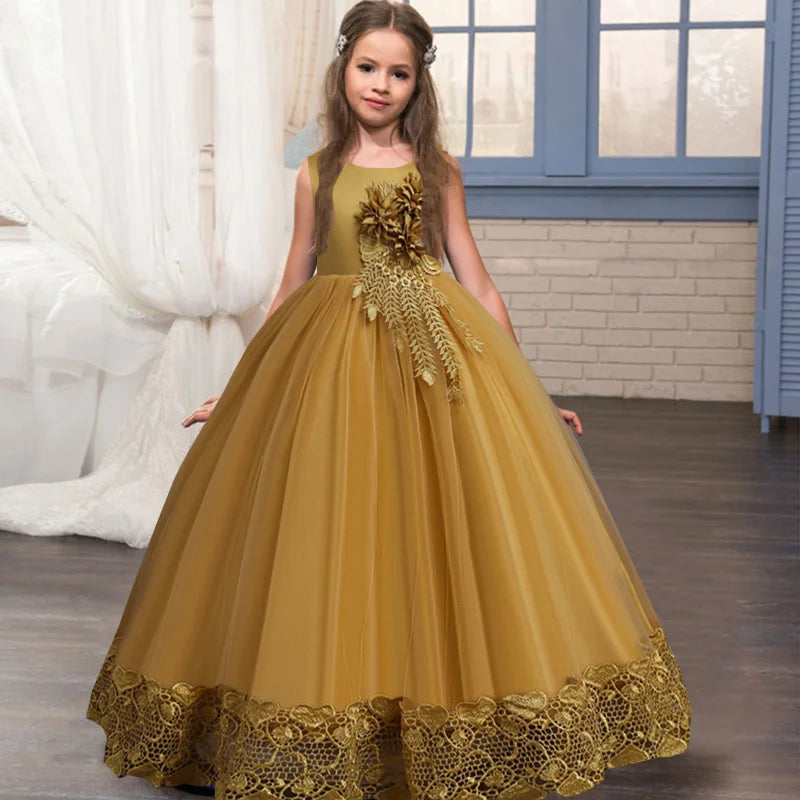 Girls' Formal Wedding & Bridesmaid Dress - Princess Party Pageant