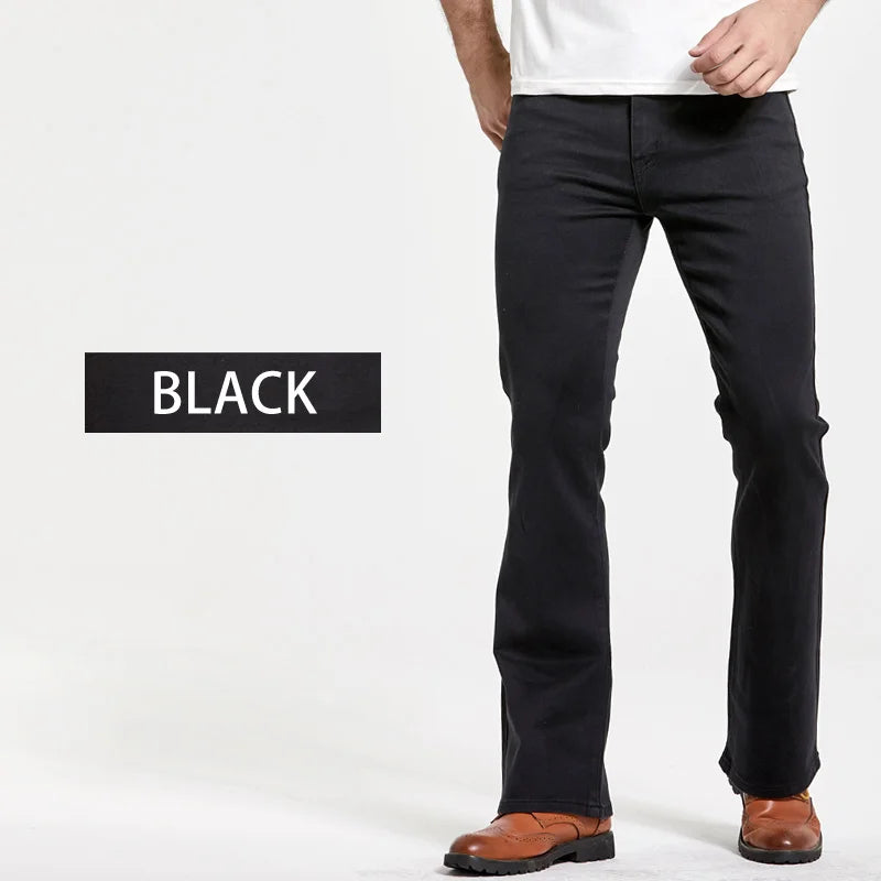 Boot Cut Slim Fit Jeans – Classic Stretch Denim for Men