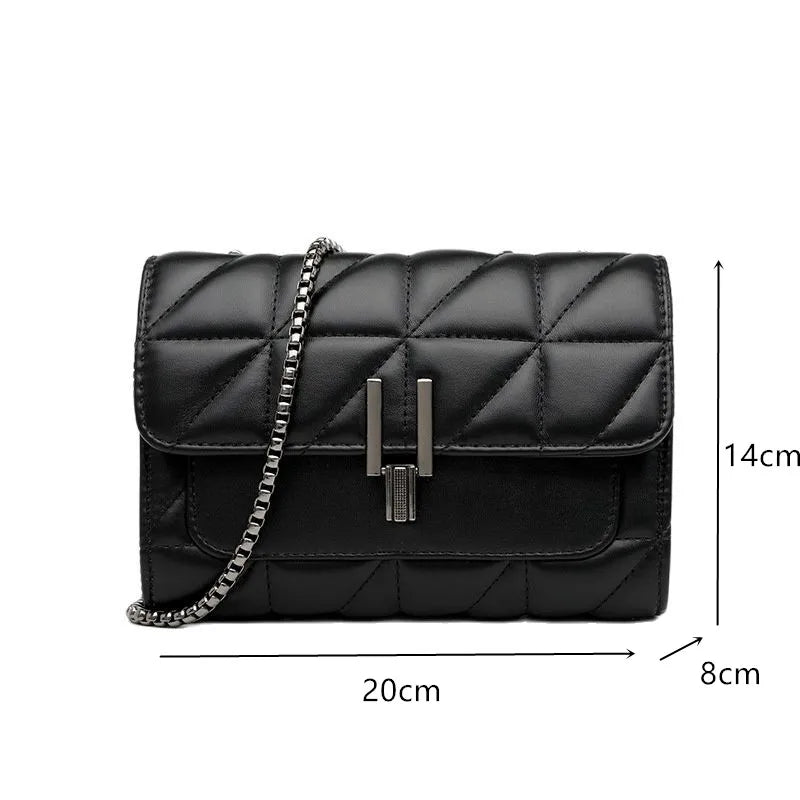 Luxury Designer Women's Leather Handbags – Chain Shoulder Messenger Bag, Casual Fashion Female Bag