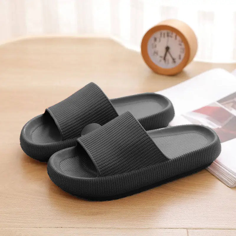 Thick Platform Bathroom Slippers - Women’s Soft EVA Indoor Slides, Non-Slip