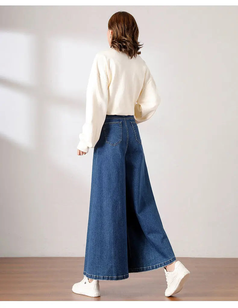 Korean Wide-Leg High Waist Mom Jeans - Baggy Y2K Streetwear Pants