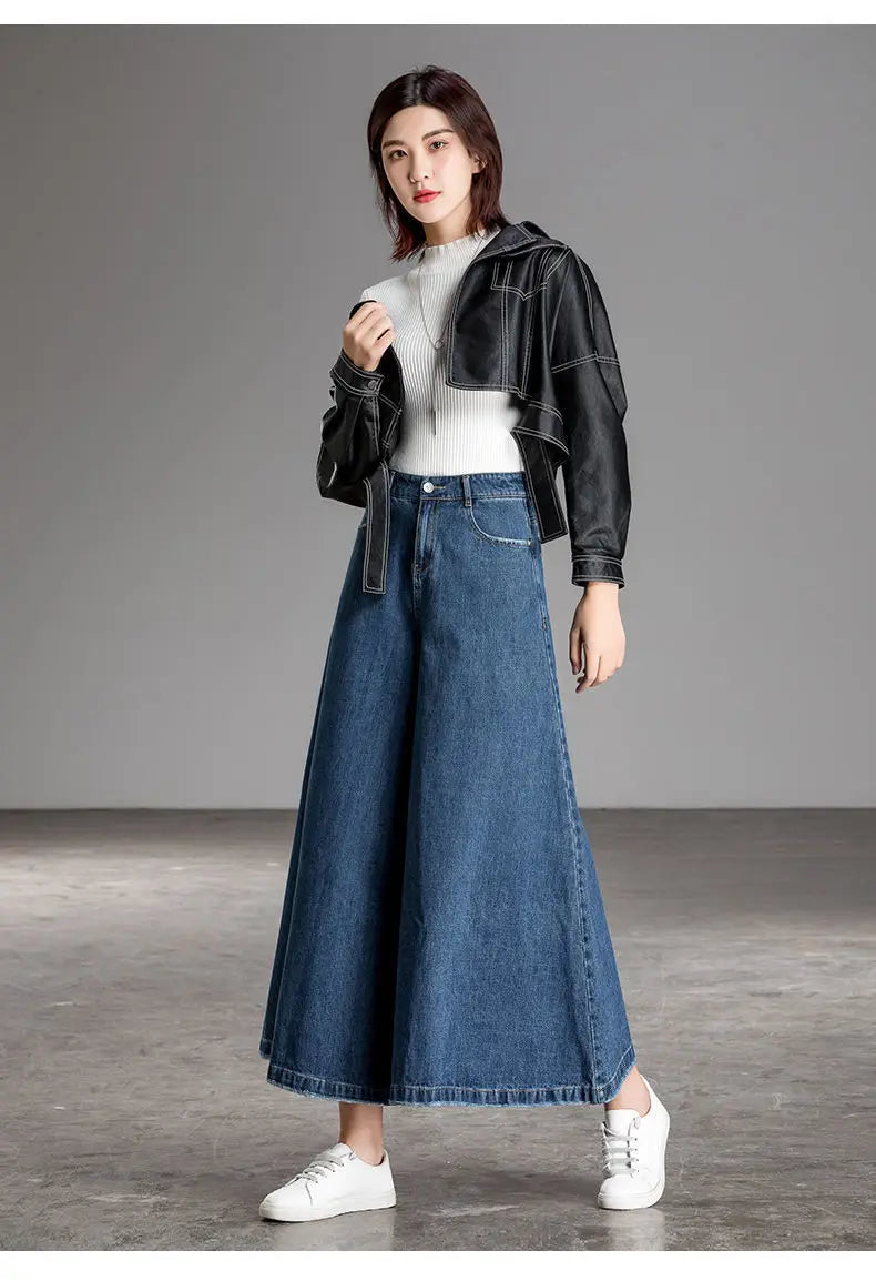 Korean Wide-Leg High Waist Mom Jeans - Baggy Y2K Streetwear Pants