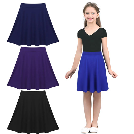 Big Girls' Knee-Length A-Line Skater Skirt