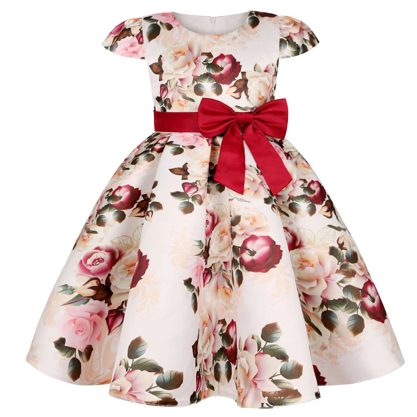 Elegant Floral Princess Dress for Girls