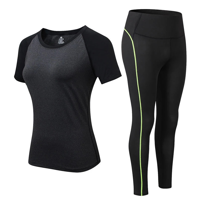 Women's Sportswear Yoga Set: Leggings & Gym Top