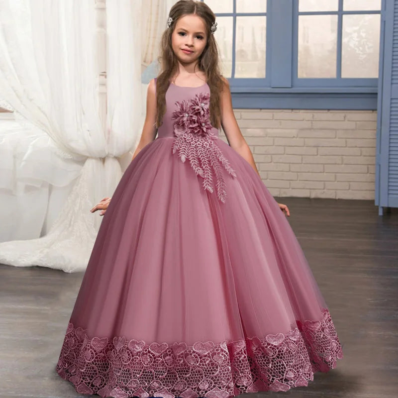 Girls' Formal Wedding & Bridesmaid Dress - Princess Party Pageant