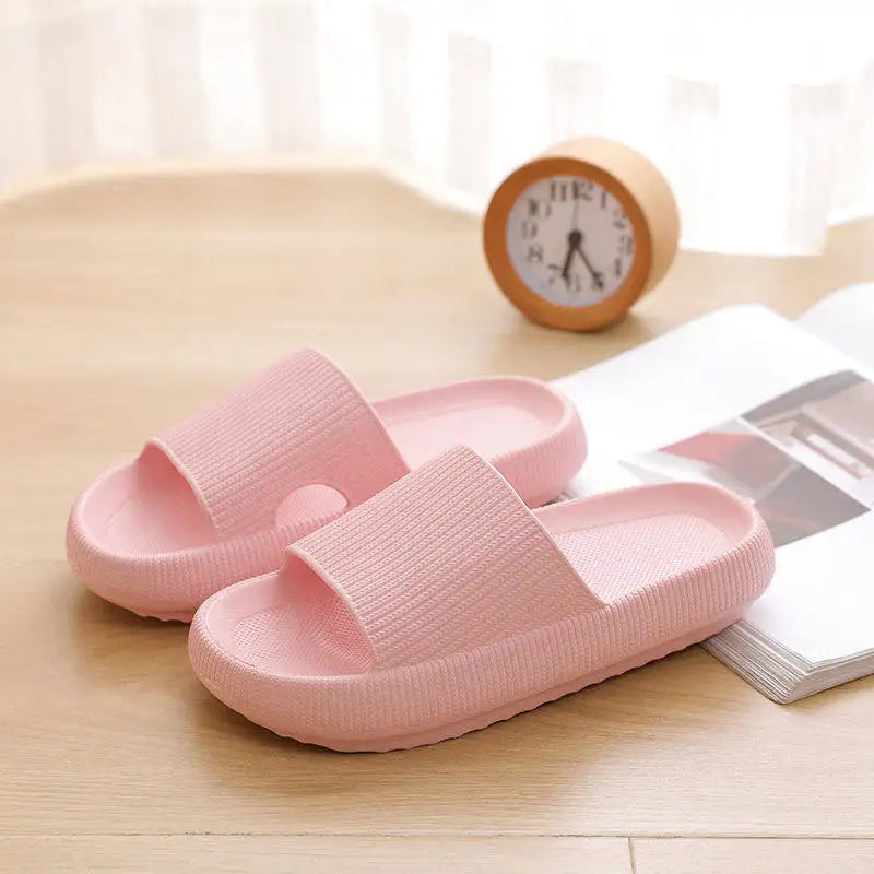 Thick Platform Bathroom Slippers - Women’s Soft EVA Indoor Slides, Non-Slip