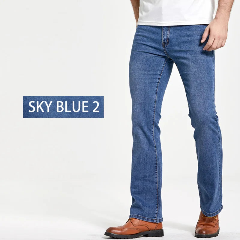 Boot Cut Slim Fit Jeans – Classic Stretch Denim for Men