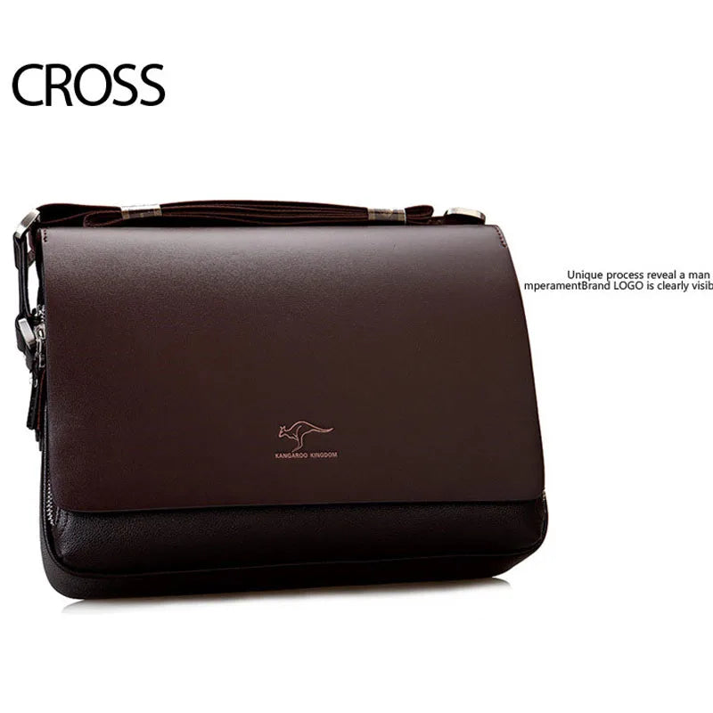 Luxury Brand Men's Vintage PU Leather Messenger Bag