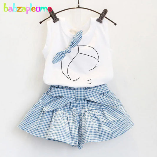 Summer Baby Girl Outfit Set – Vest and Shorts 2-Piece Toddler Clothing 0-7 Years