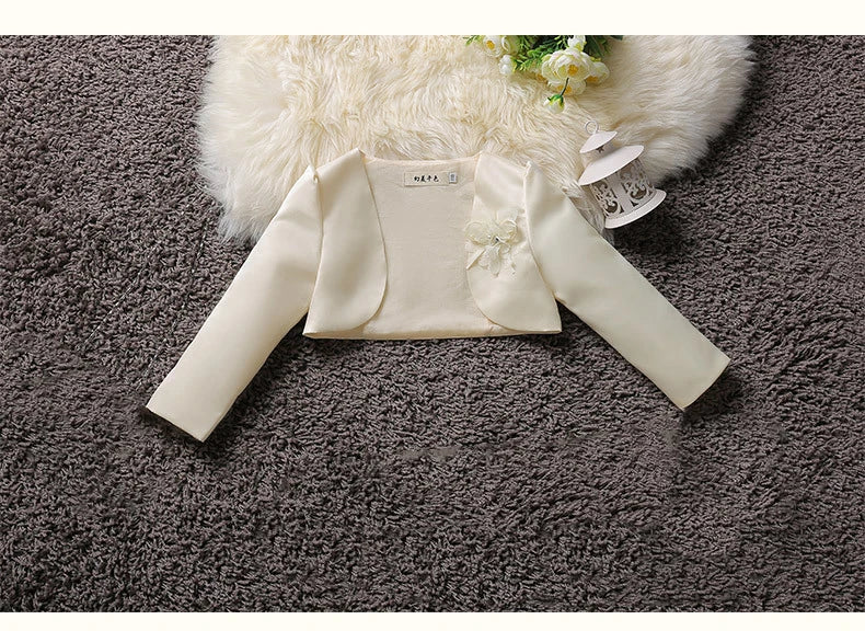 Baby Girl Embroidered Coat Princess Cape Jacket for Weddings