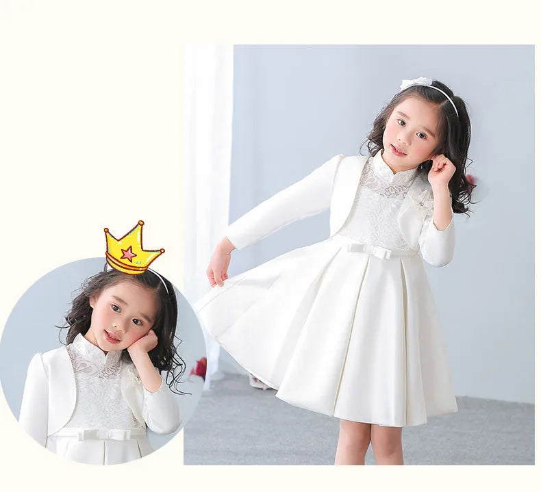 Baby Girl Embroidered Coat Princess Cape Jacket for Weddings