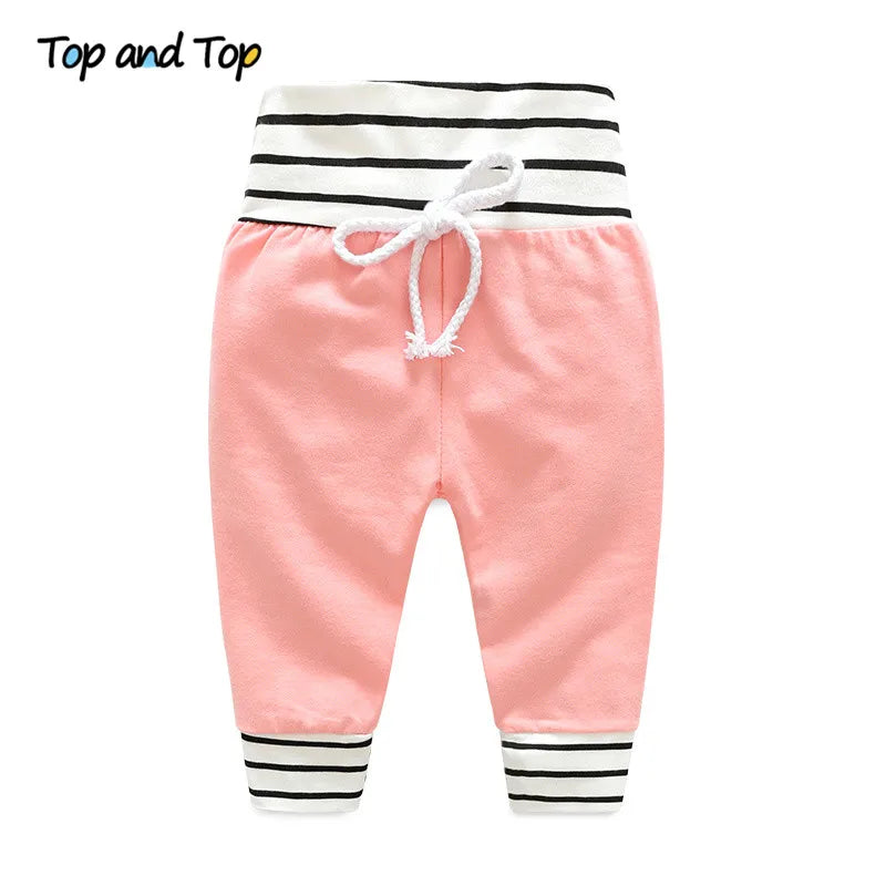 Top Fashion Baby Girl 2-Piece Tracksuit: Hooded Sweatshirt and Striped Pants