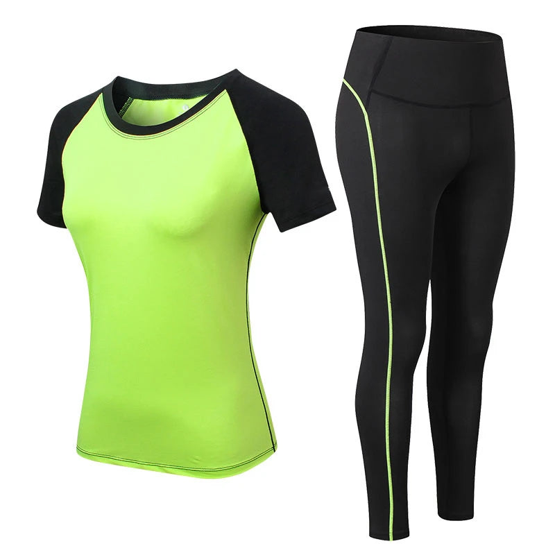 Women's Sportswear Yoga Set: Leggings & Gym Top