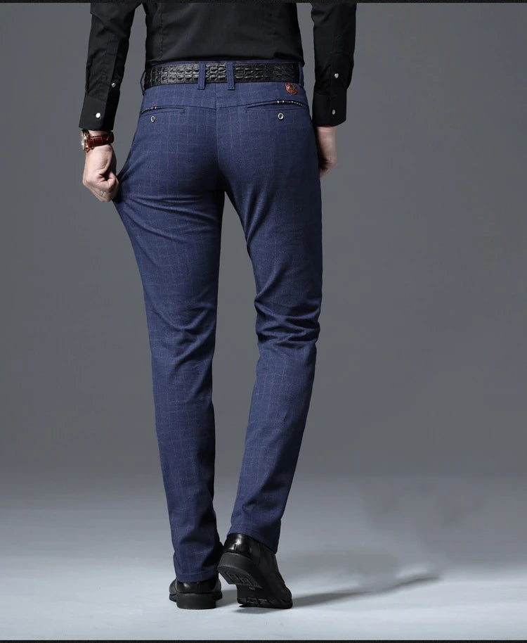 Men's Casual Cotton Business Pants - High-Quality Formal Trousers