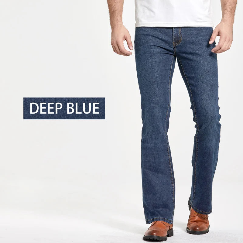 Boot Cut Slim Fit Jeans – Classic Stretch Denim for Men