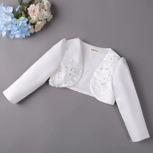 Baby Girl Embroidered Coat Princess Cape Jacket for Weddings