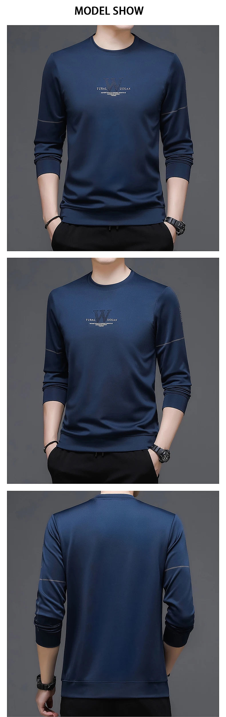 Men's Autumn Fashion Long Sleeve Anti-Wrinkle T-Shirt