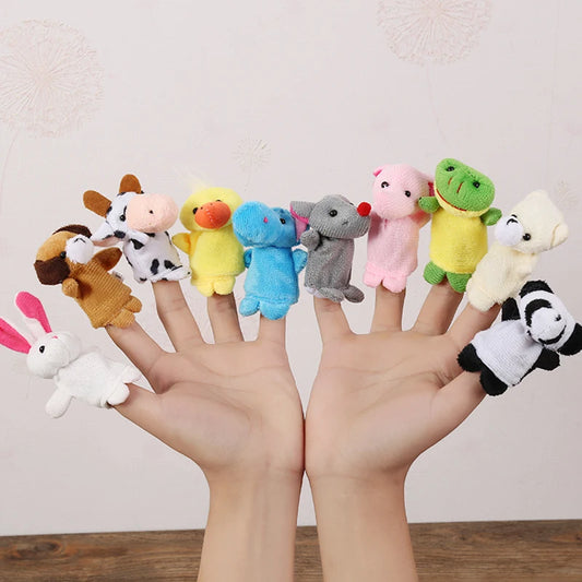 10Pcs Baby Animal Finger Puppet Set - Educational Toys