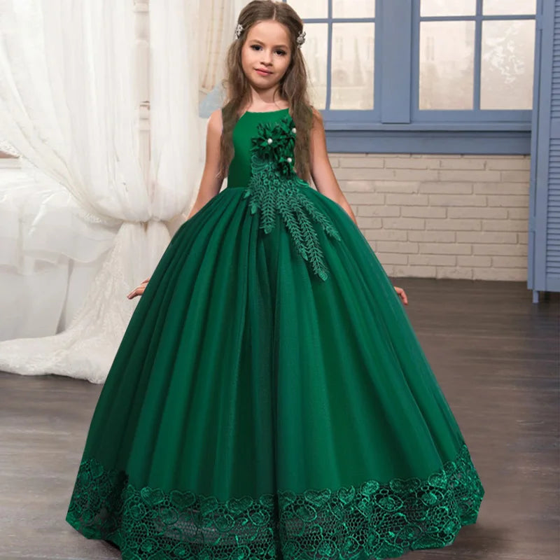 Girls' Formal Wedding & Bridesmaid Dress - Princess Party Pageant