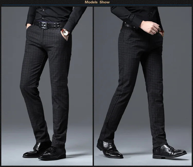 Men's Casual Cotton Business Pants - High-Quality Formal Trousers