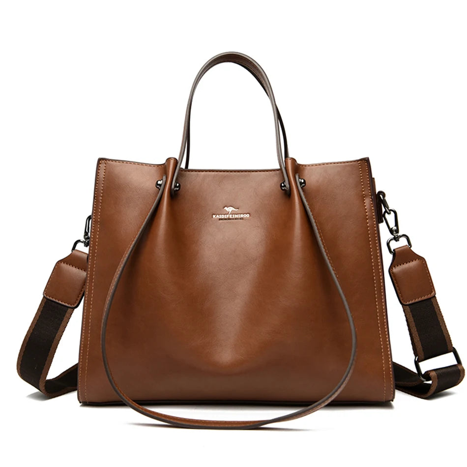 Luxury Leather Women's Tote – High-Quality Crossbody & Shoulder Bag