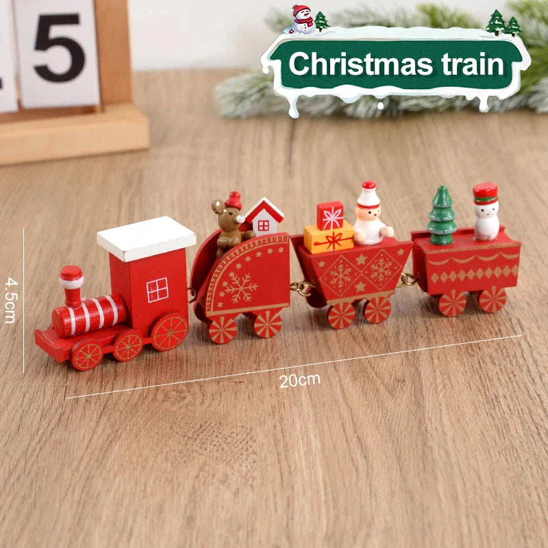 Christmas Wooden Train Ornament -Holiday Decoration & Kids Gift