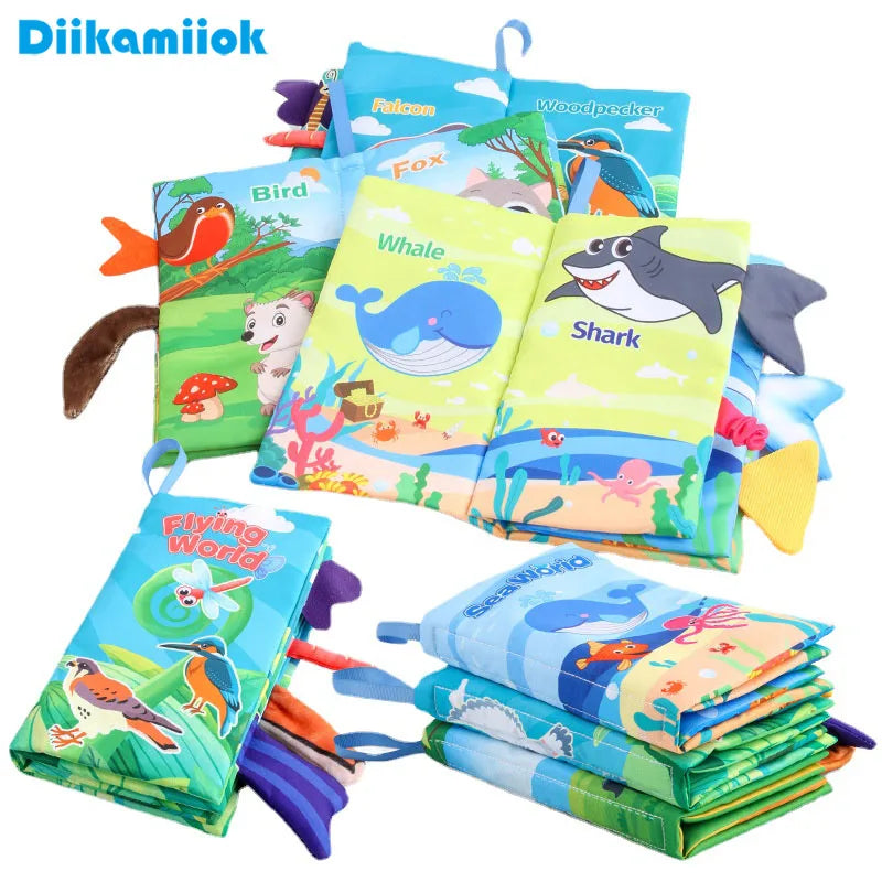 Toddlers' Educational Cloth Book: Cartoon Animal Tails