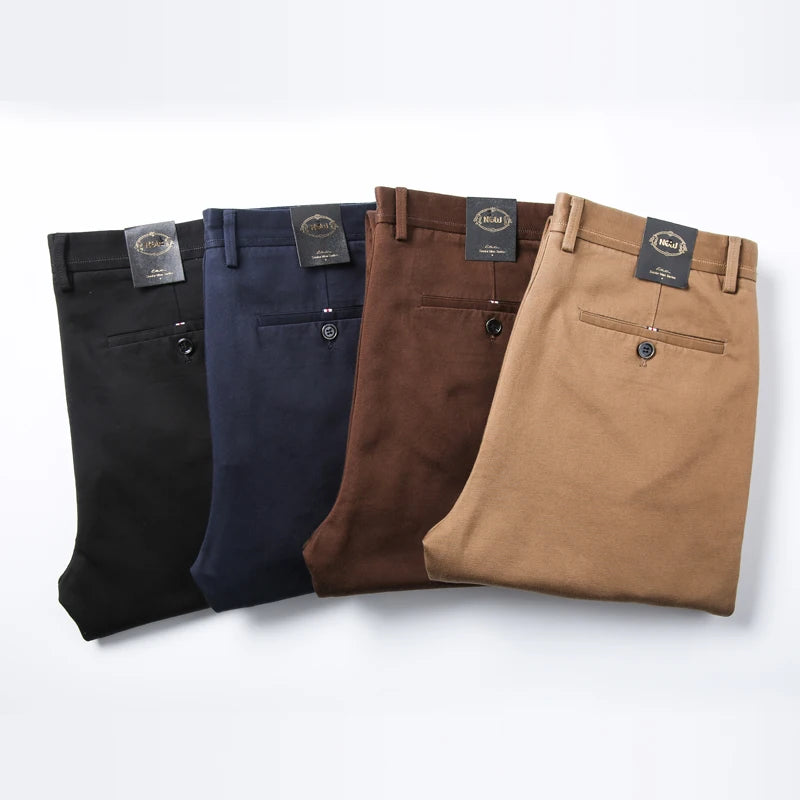 Classic Style - Men's Brown Business Straight Casual Pants