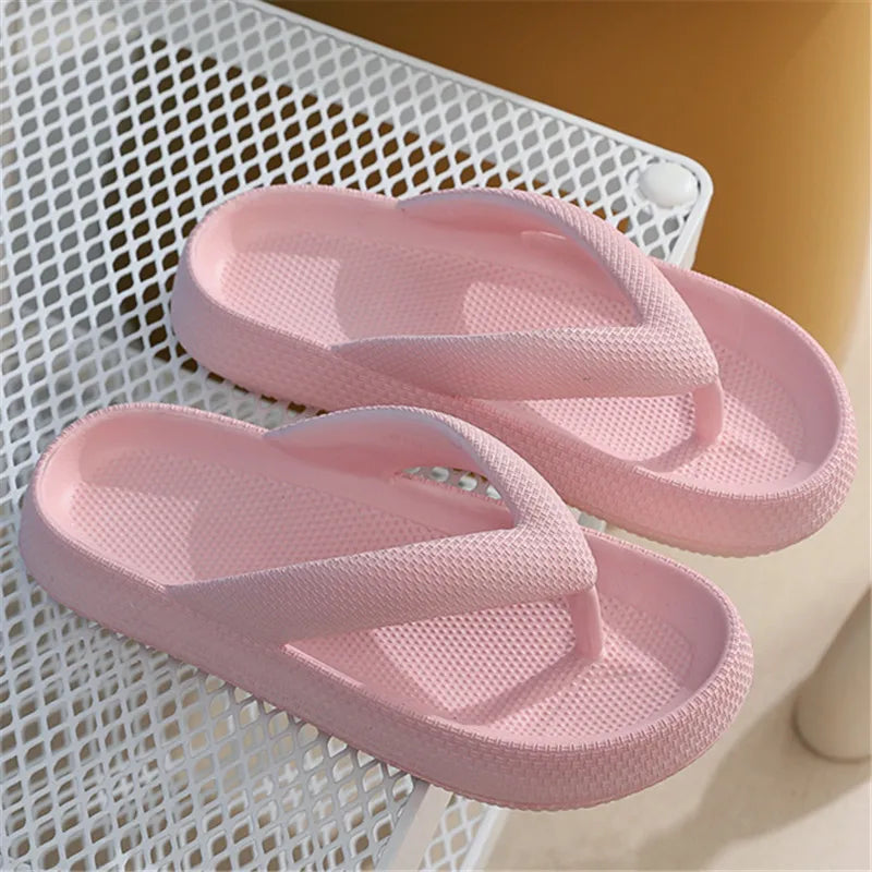 Rimocy Soft EVA Flip Flops - Women’s Non-Slip Cloud Slippers, Thick Platform, Summer Beach Slides