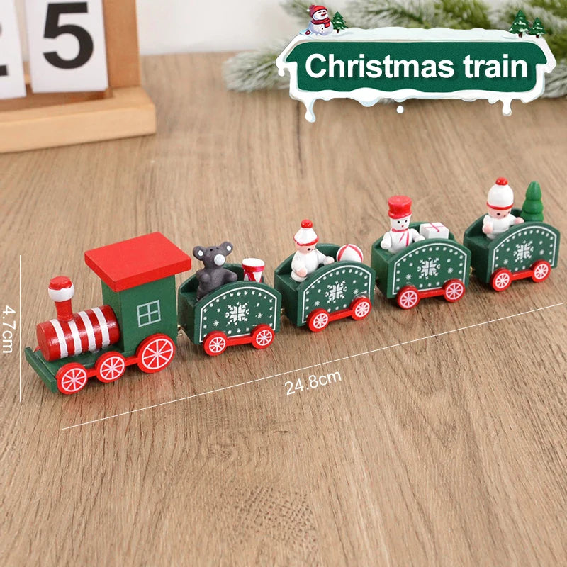 Christmas Wooden Train Ornament -Holiday Decoration & Kids Gift