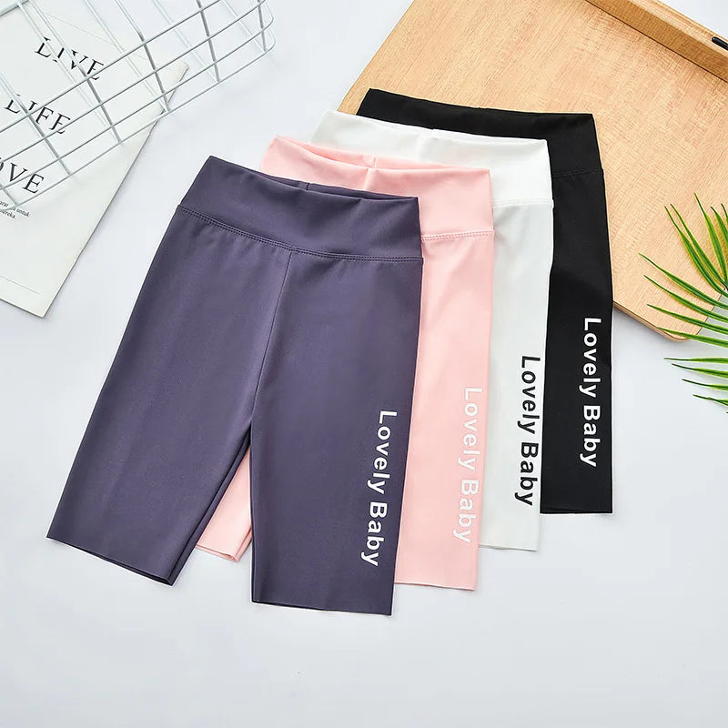 Girls' Knee-Length Candy Color Trousers