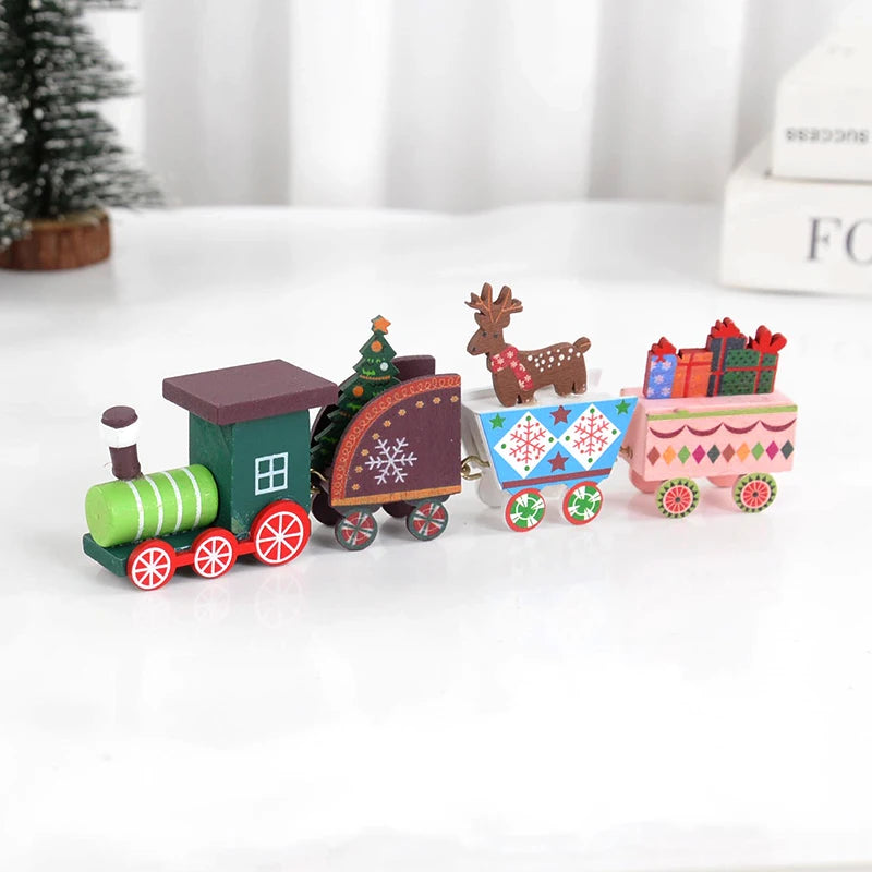 Christmas Wooden Train Ornament -Holiday Decoration & Kids Gift