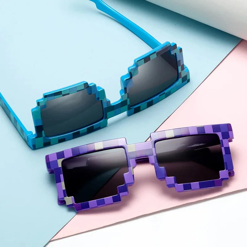 Trendy Mosaic Pixel Sunglasses for Kids