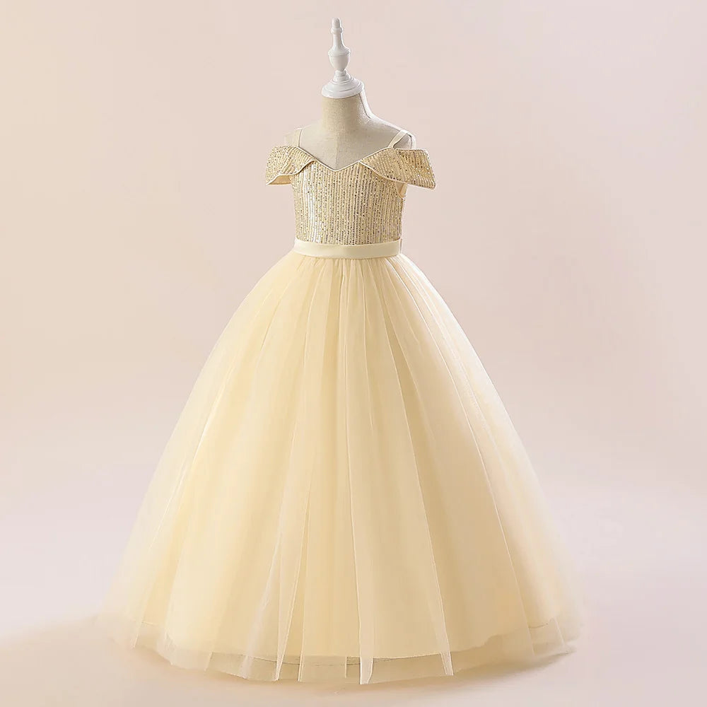 Teen Summer Pageant Dress - Long White Evening & Birthday Costume