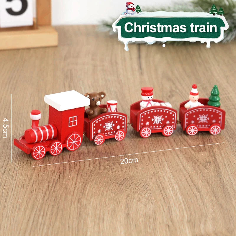 Christmas Wooden Train Ornament -Holiday Decoration & Kids Gift