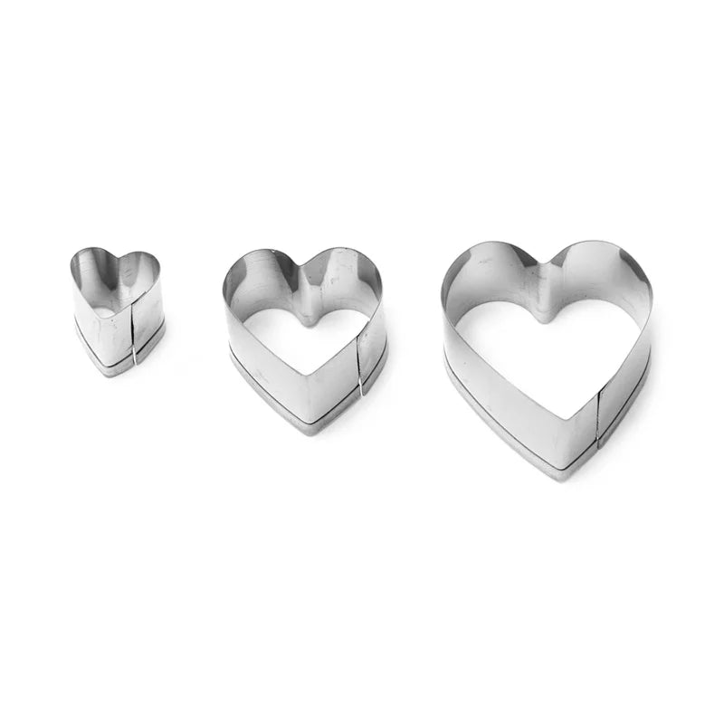 1/30Pcs Stainless Steel Cake Molds – Heart, Star, Flower Shape Pastry & Cookie Cutters