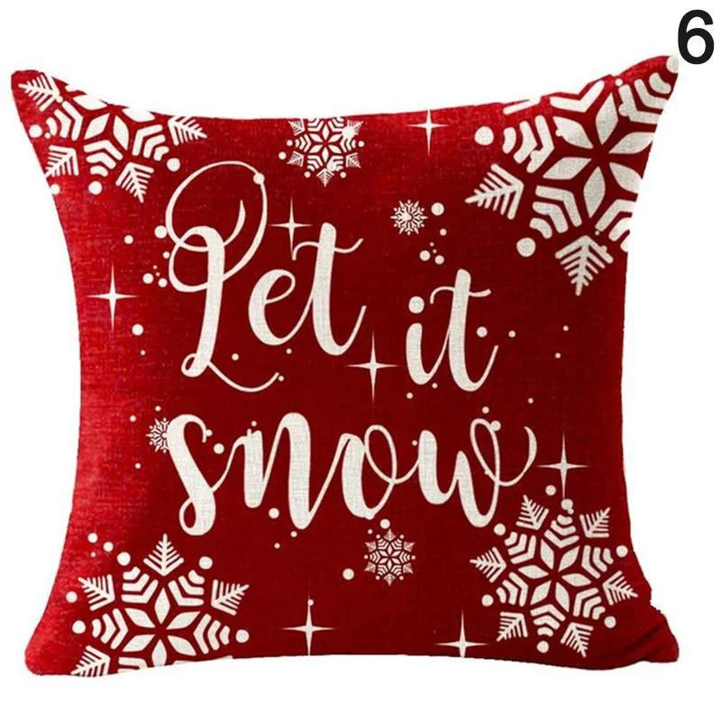 Christmas Pillowcase Cushion Cover – 45x45cm Polyester Home Decor for Living Room