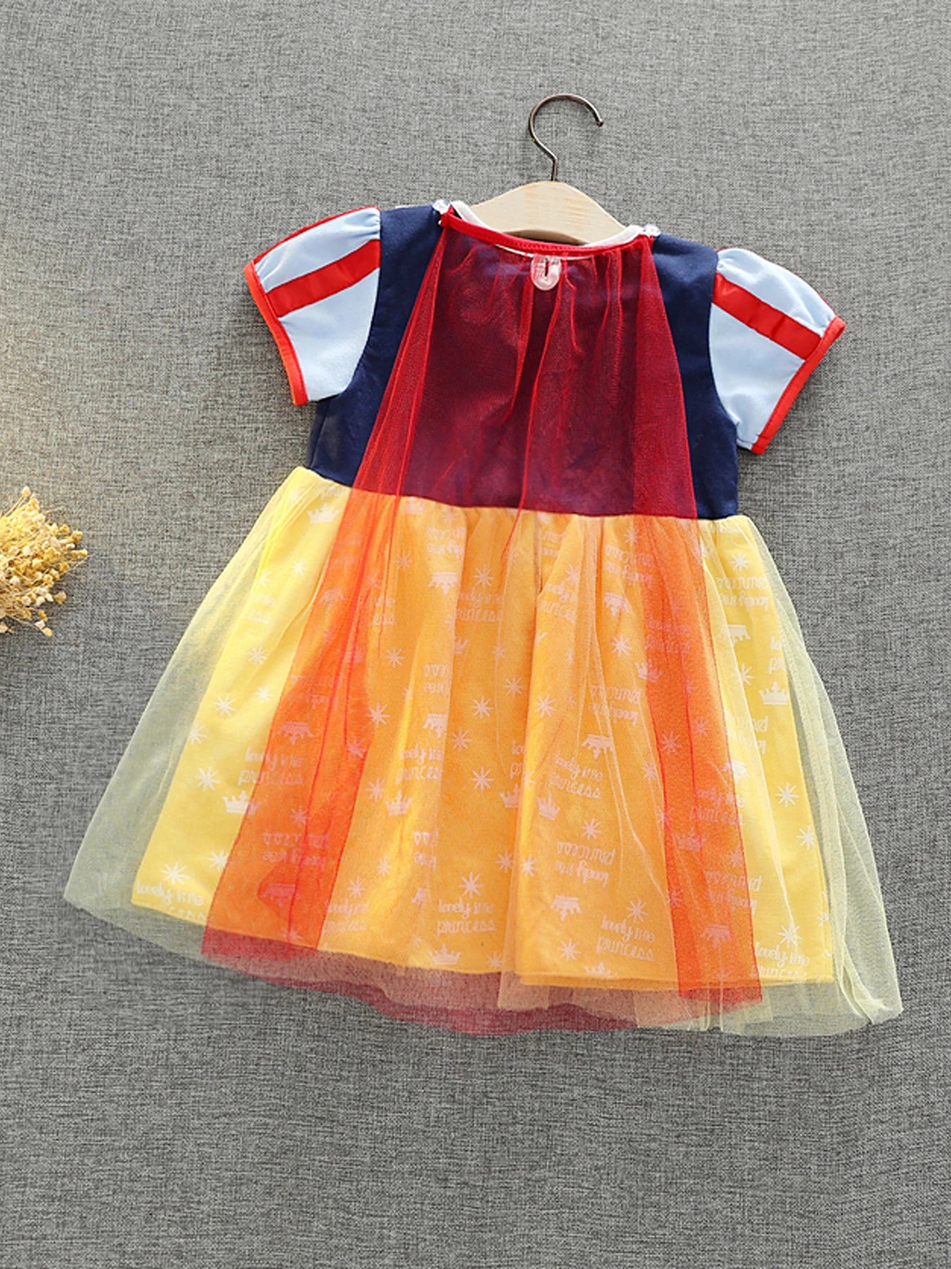 Girls' Ruffle Dress with Cape - Spring & Autumn Casual Party Wear