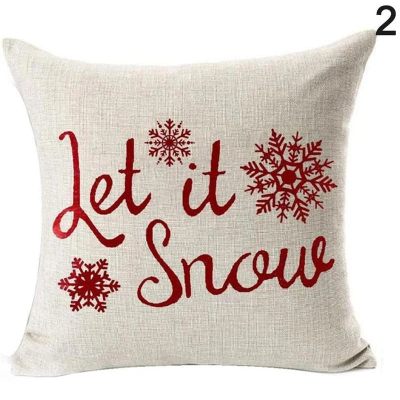 Christmas Pillowcase Cushion Cover – 45x45cm Polyester Home Decor for Living Room