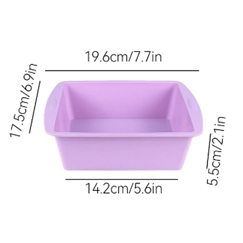 1/4Pcs Silicone Non-Stick Cake Plates – Square Brownie Pan with Handles, Oven & Air Fryer Safe