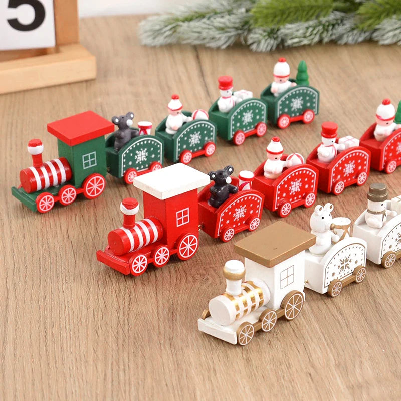 Christmas Wooden Train Ornament -Holiday Decoration & Kids Gift