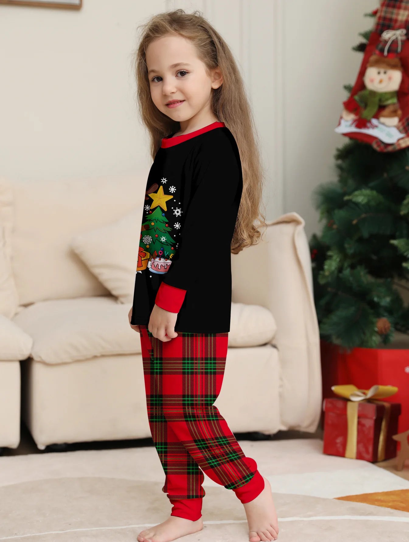 Christmas Family Matching Pajamas – Adults, Kids, Baby Rompers, Casual Sleepwear Set