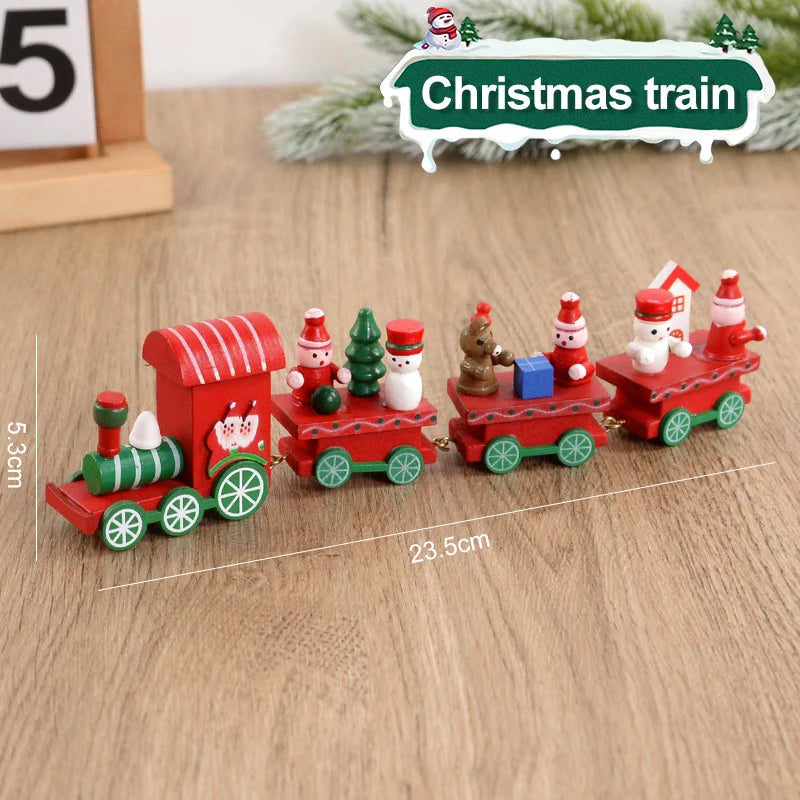 Christmas Wooden Train Ornament -Holiday Decoration & Kids Gift