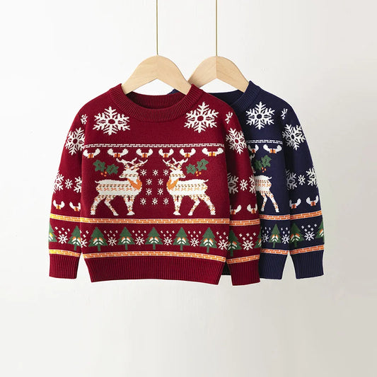 Kids' Christmas Sweaters – Warm Knitted Pullover for Boys & Girls