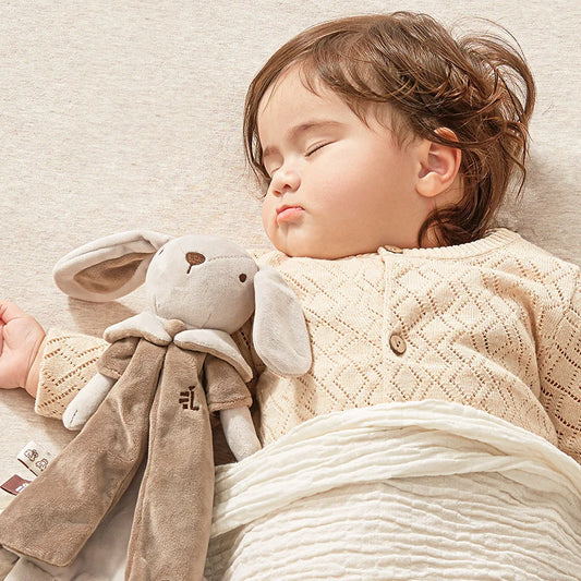 BANSHILI Plush Rabbit Soothing Toy – Baby Security Blanket and Sleeping Doll for Comfort and Cuddles