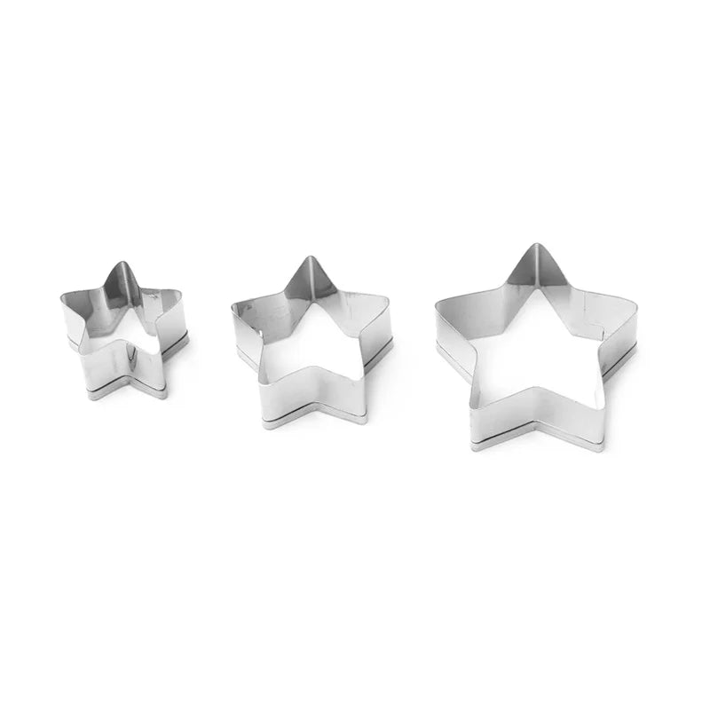 1/30Pcs Stainless Steel Cake Molds – Heart, Star, Flower Shape Pastry & Cookie Cutters