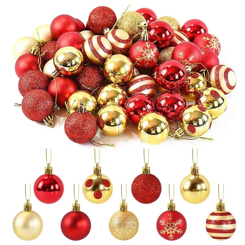 50Pcs/Box 4cm Christmas Balls Ornament