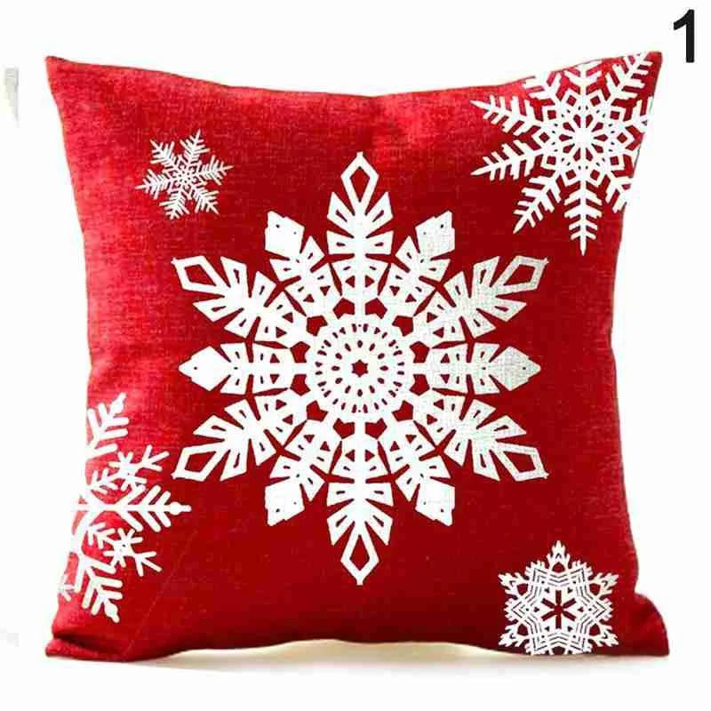 Christmas Pillowcase Cushion Cover – 45x45cm Polyester Home Decor for Living Room