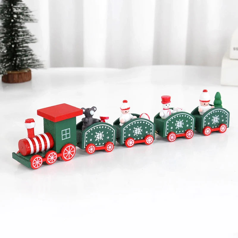 Christmas Wooden Train Ornament -Holiday Decoration & Kids Gift